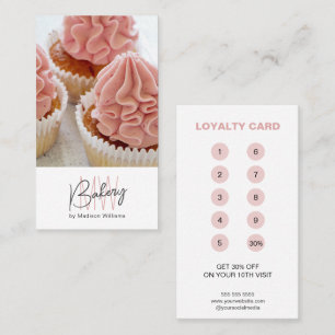 Bakery Monogram Logo Professional Business Loyalty Card