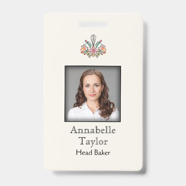 Bakery Name Badge ID Badge (Front)