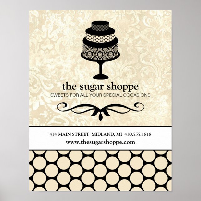 Bakery or Cake Designer Business Poster (11x 14) (Front)