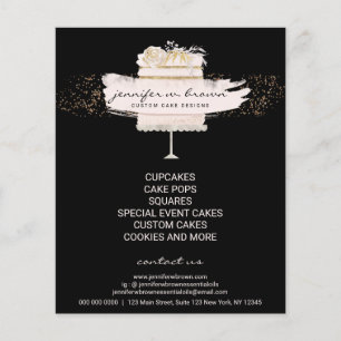 Bakery Pastries Patisserie Custom Decorated Cakes Flyer