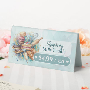 Bakery Pastry Baker Display Sign Label Price Tag