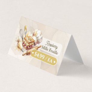 Bakery Pastry Baker Display Sign Label Price Tag