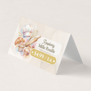 Bakery Pastry Baker Display Sign Label Price Tag