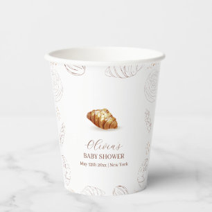 Bakery Pastry Bun In The Oven Baby Shower Paper Cups