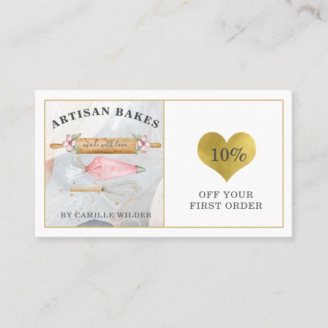 Bakery Pastry Chef Baker Discount Card (Front)