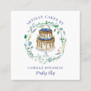Bakery Pastry Chef Baker Square Business Card