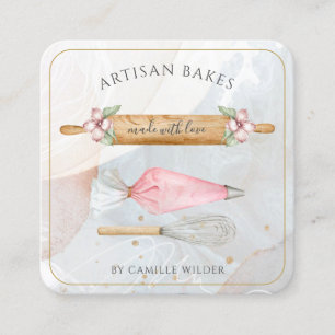 Bakery Pastry Chef Bakers Tools Business Square Business Card
