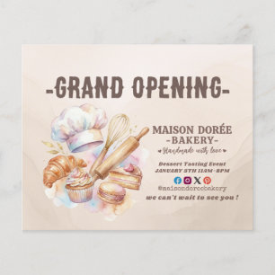 Bakery Pastry Chef Baking Catering Grand Opening Flyer
