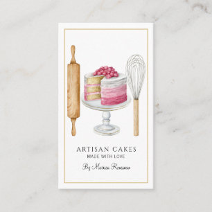 Bakery Pastry Chef Cake Baking Utensils  Business Card