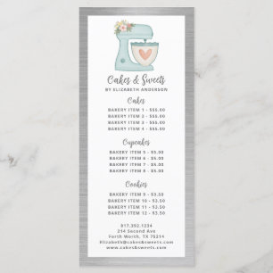 Bakery Pastry Chef Dessert Menu