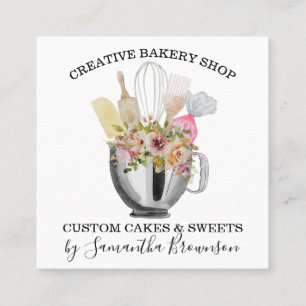 Bakery Pastry Chef Kitchen Utensils Best Square Business Card