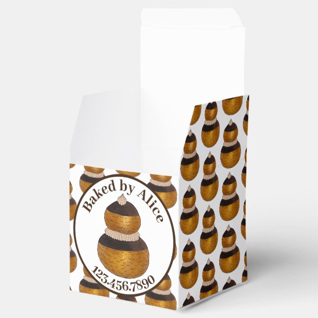 Bakery Pastry Chef Patisserie Religieuse Choux Bun Favour Box (Opened)