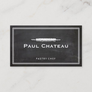 Bakery Pastry Chef Rolling Pin Baker Logo Business Card