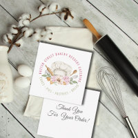 Bakery Pastry Chef Utensils Watercolor Thank You