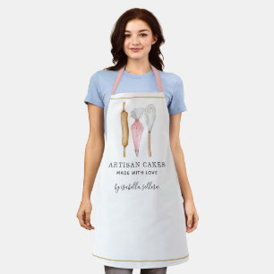Bakery Pastry Chef Watercolor Baking Tools Apron