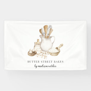 Bakery Pastry Chef  Watercolor Banner