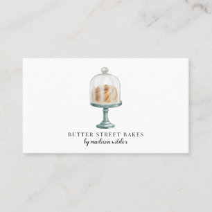 Bakery Pastry Chef Watercolor Business Card