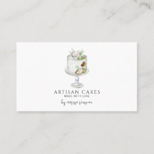 Bakery Pastry Chef Watercolor Cake Business Business Card