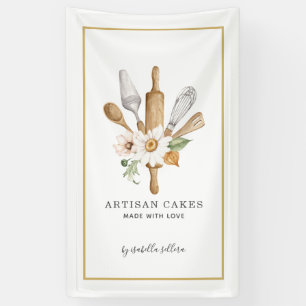 Bakery Pastry Chef Watercolor Tools Business Banne Banner