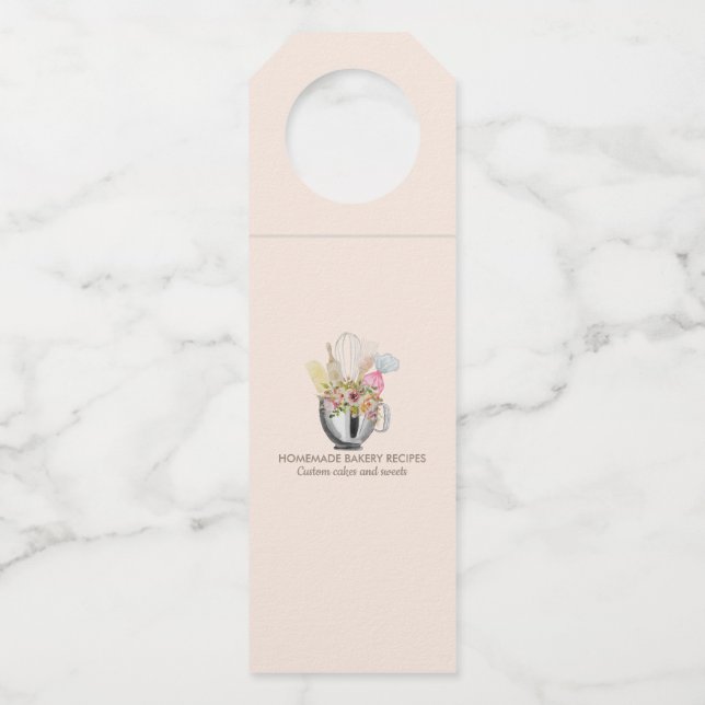 Bakery pastry cooker chef hand tools bottle tag (Front)