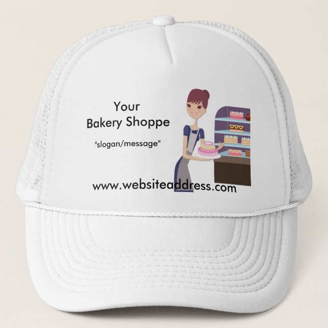 Bakery/Pastry Shop 4 Design Trucker Hat (Front)
