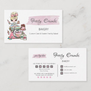 Bakery Pastry Sweets Cupcakes Business Card