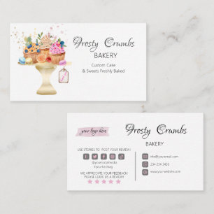 Bakery Pastry Sweets Cupcakes Business Card