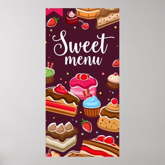 Bakery pastry sweets poster (Front)