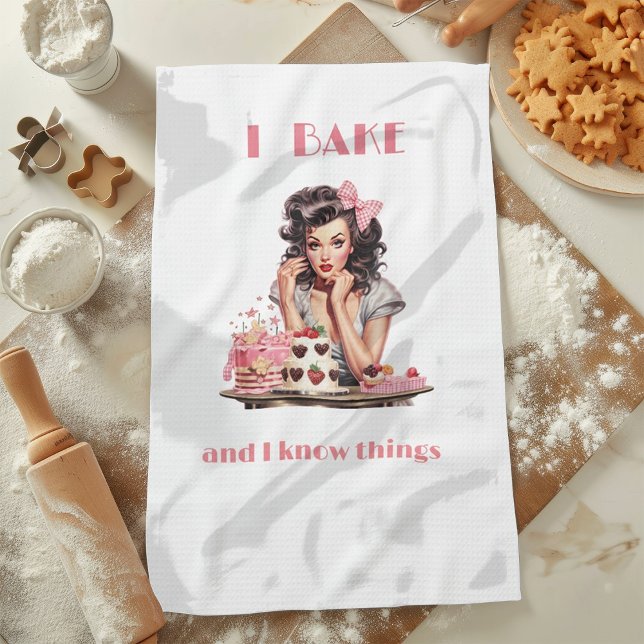 Bakery Pin-Up Girl Cakes and Pastries Tea Towel (Creator Uploaded)