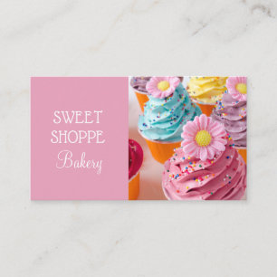 Bakery Pink cupcake Business Cards