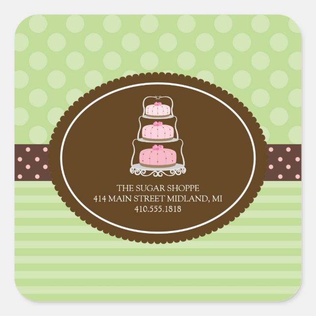 Bakery Pretty Pastel Product Label Stickers (Front)