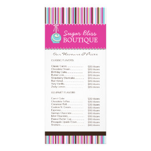 Bakery Price List Rack Card