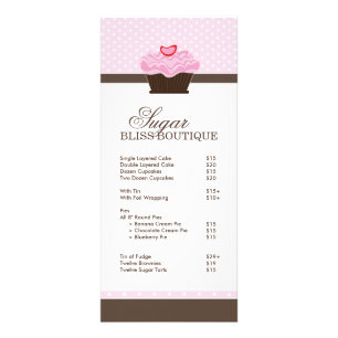 Bakery Price List Rack Card