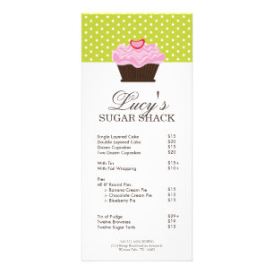Bakery Price List Rack Card