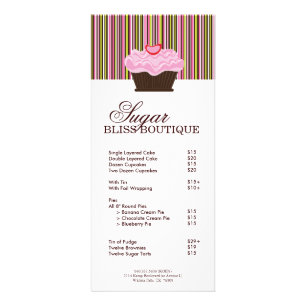 Bakery Price List Rack Card