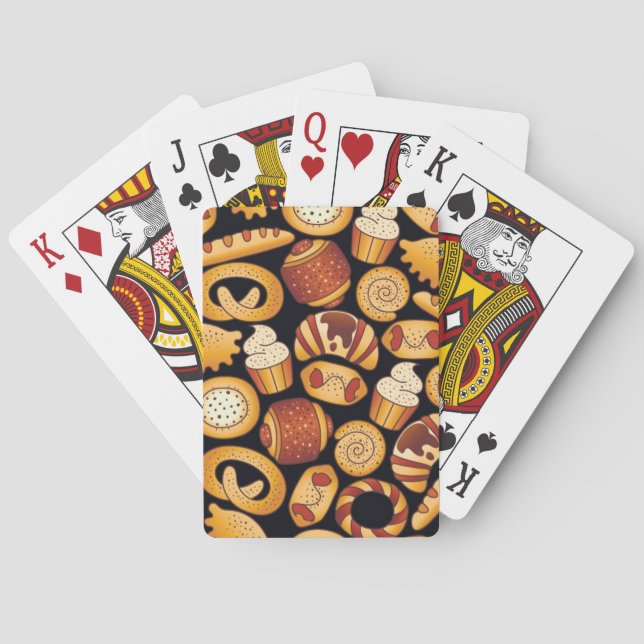 Bakery products playing cards (Back)