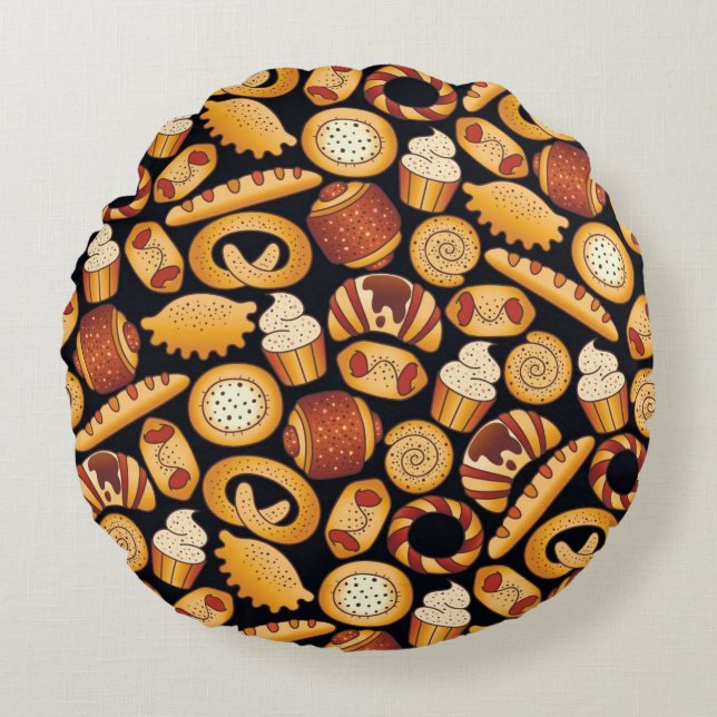 Bakery products round cushion (Front)