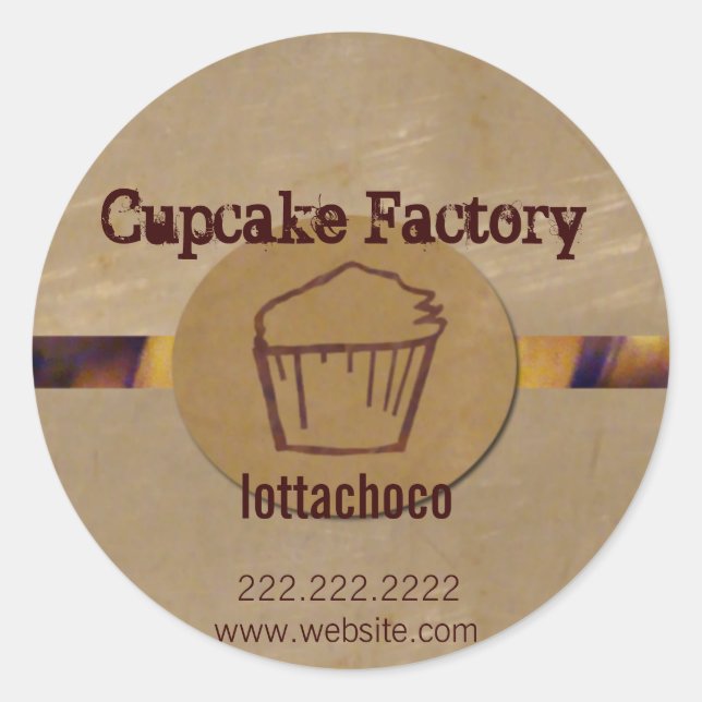 Bakery professional classic round sticker (Front)