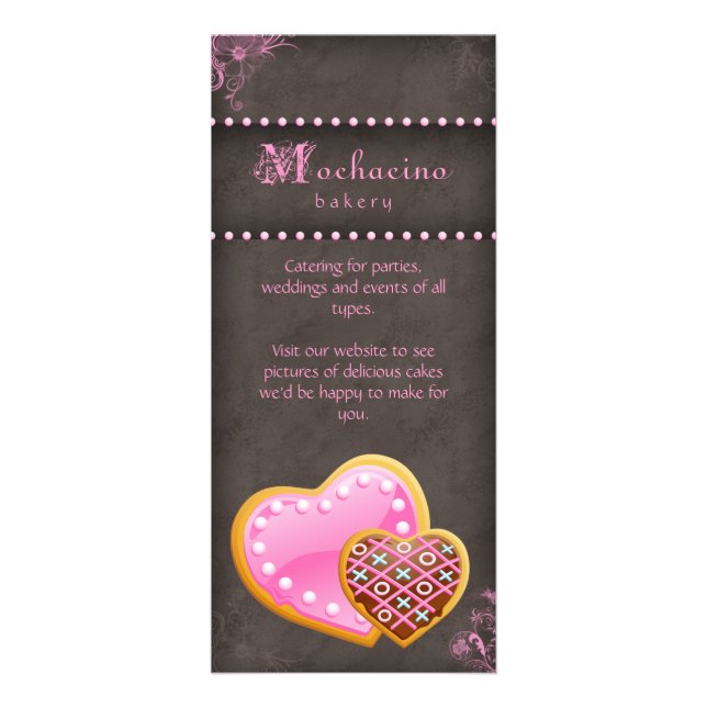 Bakery Rack Card Cookies Pink Chocolate Brown (Front)