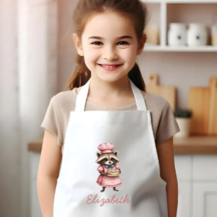 Bakery Racoon Cute Personalised Kids Apron