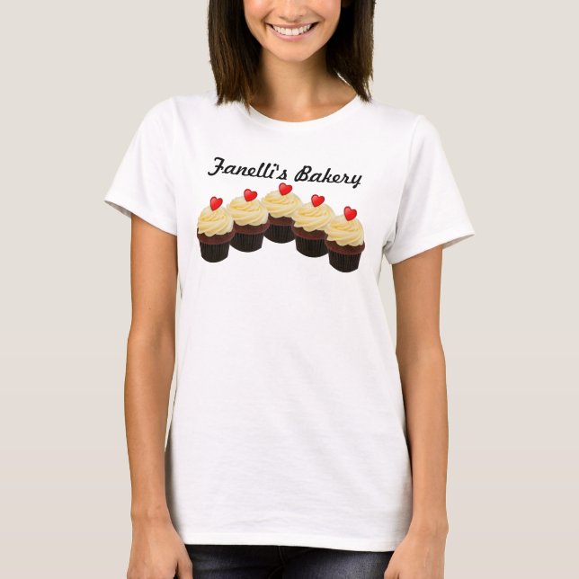 Bakery Red velvet cupcakes tee shirt (Front)