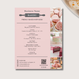 Bakery Rolling Pin Photo QR Pink  Flyer