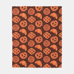 Bakery seamless pattern, texture. Boulangerie shop Fleece Blanket