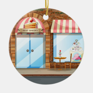Bakery shop ceramic tree decoration