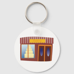 Bakery Shop Front Cake Store  Key Ring