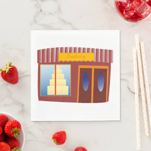 Bakery Shop Front Cake Store  Napkin