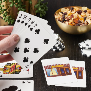 Bakery Shop Front Cake Store  Playing Cards