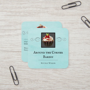 Bakery Shop   Teal Business Card