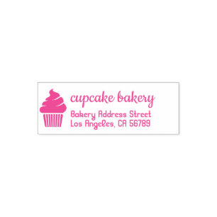 Bakery Simple Logo CupCake Self-inking Stamp