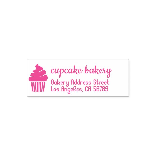 Bakery Simple Logo CupCake Self-inking Stamp (Design)